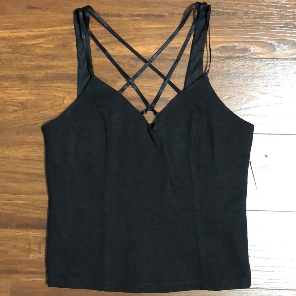 strappy front crop top